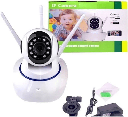 Câmera Ip 3 Antenas Wireless 3ª Geração, Wifi, C/visão Noturna